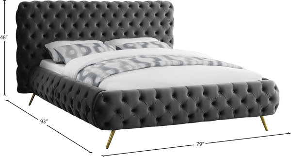 Eisner upholstered shop sleigh bed